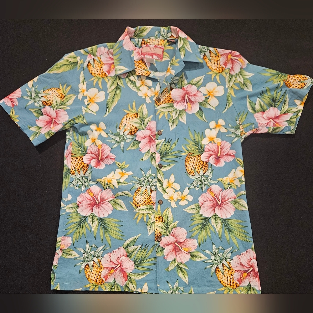 RJC Vintage Hawaiian Islands Shirt Men's SMALL Limited Button Down